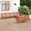 8 Piece Garden Set Solid Pinewood Honey Brown R6D8