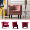 Retro/Vintage Tub Accent Chair Upholstered Padded Armchair Lounge Fabric Sofa UK
