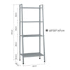 Ladder Shelf 4 Tiers Bookcase Bookshelf Metal Plant Stand with Adjustable Feet