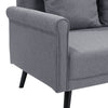 2 Seater Linen Fabric Sofa Armchair Settee Home Office Couch Chair W/Pillow