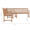 Garden Corner 185x185x90 Solid Teak Wood W1R8