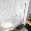 250/300/350/700/800mm Luxury Square Fixed Panel Over Bath Shower Glass Screen