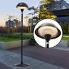 Black Standing Patio Heater Outdoor Garden Electric Heating QuartzWarmer 2m Tall