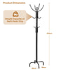 Floor Standing Hat Coat Scarf Stand Hanger w/12 Hooks Umbrella Stand Tree Rack