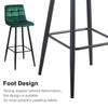 Set of 2 Dining Chairs Bar Stools Velvet Upholstered Metal Legs Barstool Chair