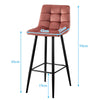 Set of 2 Dining Chairs Bar Stools Velvet Upholstered Metal Legs Barstool Chair