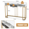 120cm Long Narrow Hallway Console Table Modern Entryway Table Metal Frame