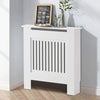 Small White Radiator Cover 78x19x92cm Wood Wall Cabinet Shelf Top Storage Home