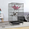 LEVEL Cat Cage Foldable Metal Pet Crate Playpen Spacious Kitten Ferret Cage
