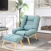 Orthopeadic Fabric High Back Armchair Recliner Lounge Sofa Chair Seat with Stool