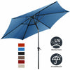 2.7 M Outdoor Patio Umbrella Garden Parasol Sun Shade Adjustable W/ Crank Handle
