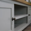 Painted Oak Extra Large TV Stand / 180cm Grey Solid TV DVD Cabinet Storag