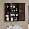 3 Tier Mirrored Bathroom Cabinet Wall Mount Storage Cupboard W/ Display Shelves