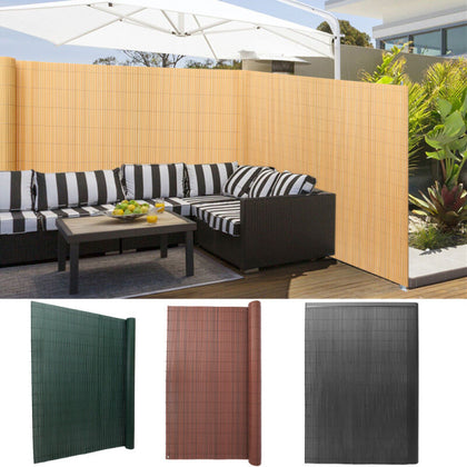 PVC Fence Screen Bamboo Mat Border Panel Outdoor Garden Wall Privacy Protect UK