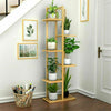 Multi-tier Vertically Bamboo Plant Stand Garden Corner Flower Shelf Rack Unit