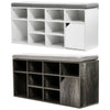Hallway Shoe Cabinet Bench Storage Shoes Rack Unit Cupboard Cushion Padded Seat