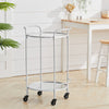Small Bar Table Trolley Kitchen Dining Cart with Bars Glass Serving Tray Shelves