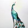 Colourful Peacock Metal Birds Garden Ornament Sculpture Friendly Features Decor