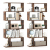 S-Shaped Display Bookshelf 5 Tiers Freestanding Storage Shelf Organiser Home