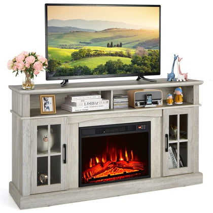 Fireplace TV Stand for TVs up to 65 Inches With 2000W Electric Fireplace Insert