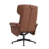 Tan Leather Swivel Chair Recliner Sofa Wingback Armchair Leisure Sofa with Stool