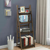 Vintage Wooden Ladder Flower Plant Stand Foldable 4 Tier Display Rack Bookshelf