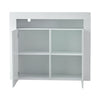 Modern Cabinet High Gloss Doors Cupboard Matt Sideboard LED Storage White Black