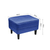 Modern Upholstered Velvet Armchair Matching Footstool Sofa Chair With Wood Legs