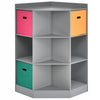 3-Tier Kids Storage Shelf Cubes Corner Cabinet Organizer Display Rack 3 Baskets