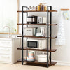 5-Tier Industrial Bookshelf Vintage Bookcase Wooden ladder shelf plant stand