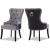Studded Velvet Padded Dining Chair Knocker Ring Back Seat Kitchen Dining Room