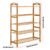 3/4/5Tier Slatted Wooden Shelving Shoe Rack Plant Display Stand Organiser Holder