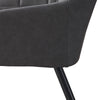 Set of 2 Grey/Brown/Beige Dining Chairs Fuax Leather Padded Seat Metal Legs PU