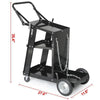 3-Tier Trolley Welding Cart With Chains Welding Trolley MIG TIG Welders Black
