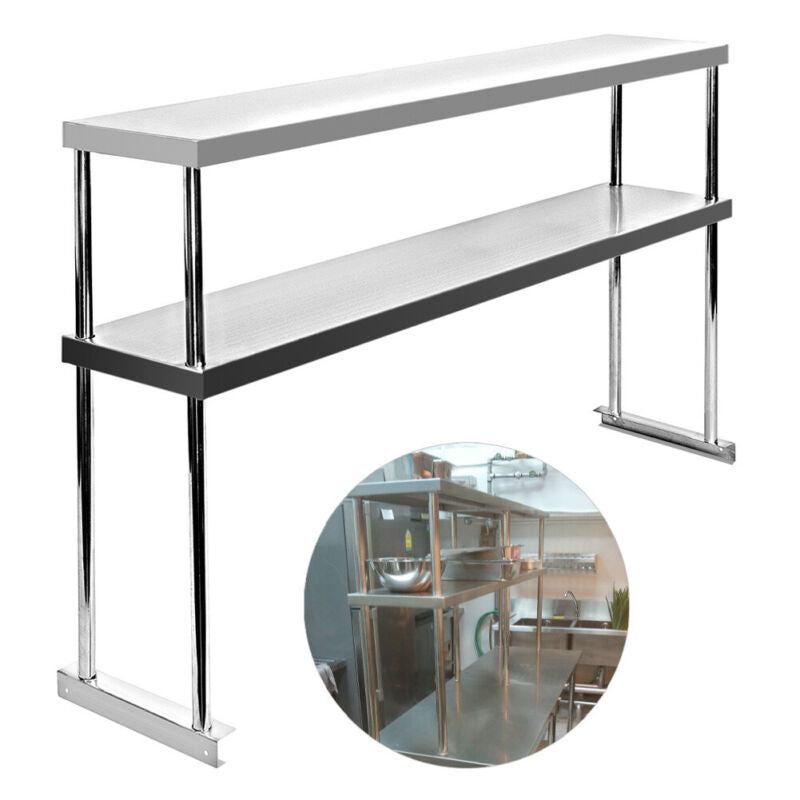 Over Shelf Commercial Kitchen Stainless Steel Single/Double Tiers Overshelf For P ...