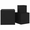 Living Room Modern Side Tables 3 pcs Black Chipboard