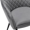 Dining Chairs Velvet Tub Chairs with Soft Padded Backrest and Arms Grey 2/4/6pcs