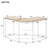 Corner Desk Study Table L shaped for Computer PC Laptop Home Office Workstation