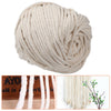 5mm Natural Beige Cotton Twisted Cord Ropes Macrame String Artisan DIY Craft Set