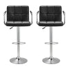2 X Bar Stools Height Adjustable Swivel Bar Kitchen Chair With Backrest Armrest