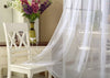 High Quality Voile Curtain 1/2 Panels Slot Top Solid Sheer White