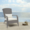 Garden Rattan Wicker Chair High Back Armchair w/Cushions Patio Furniture Grey