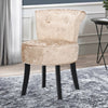 Crushed Velvet Padded Vanity Chair Bedroom Dressing Table Stool Retro Side Chair