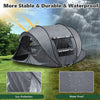 3-4 Person Camping Tent Waterproof Room Outdoor Hiking Backpack Fishing Grey