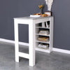 Dining room furniture breakfast bar table space saver white & grey colour