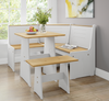 Corner Dining Set L Shaped Diner With Bench Booth Kitchen Trestle Solid Pine