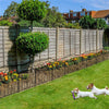 Set of 5 Steel Garden Lawn Edging Pet Dog Barrier Fencing Path and Border Fence