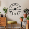 Large Outdoor Garden Wall Clock Big Roman Numerals Giant Open Face Metal 60CM