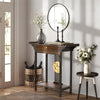 Classicism Console Table Hall Water-based Paint Hand-polished w/Drawer & Shelf