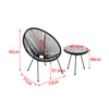 Three-Piece Rattan Garden Furniture 2 Seat Bistro Table Chair Outdoor Patio Set